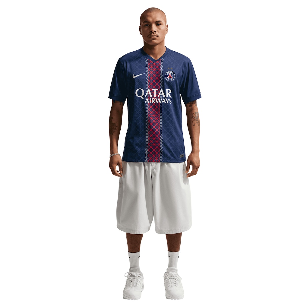 PSG ナイキ ホームスタジアムシャツ 2025-26 - 2026年欧州王者プリント