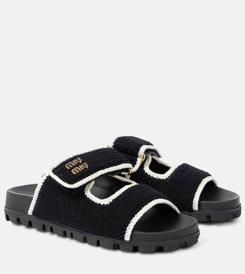 【MiuMiu】Crochet knit sandals ニットサンダル