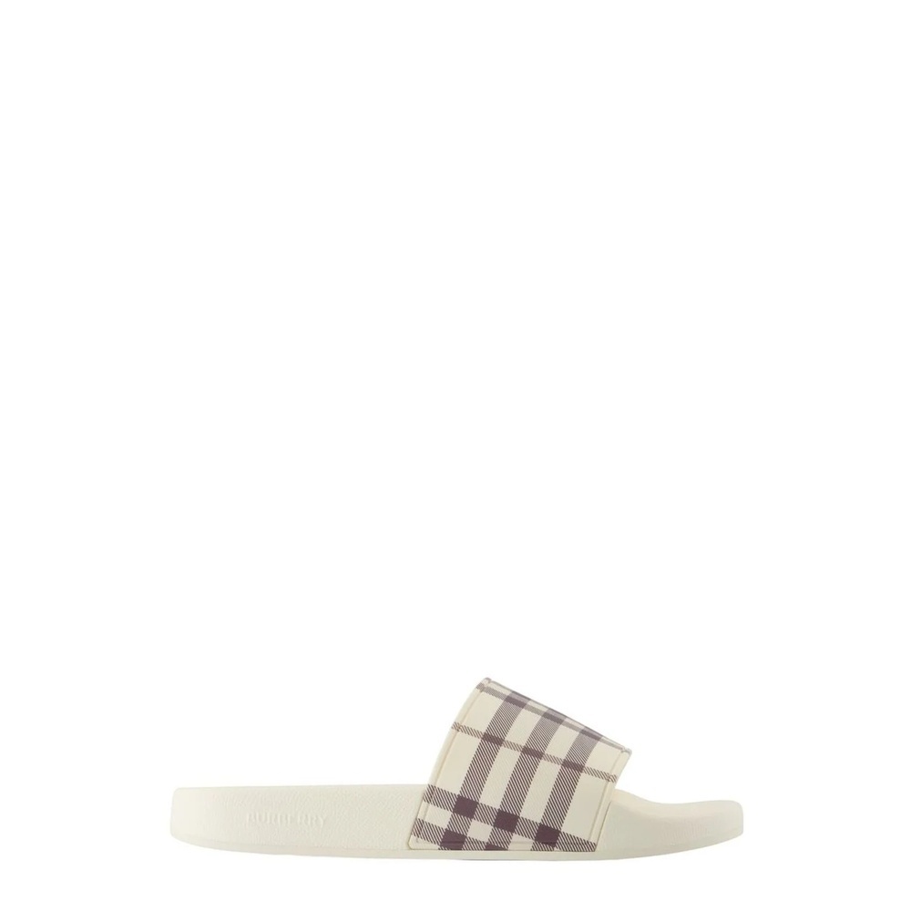 【BURBERRY】 チェック スリッポン スライド