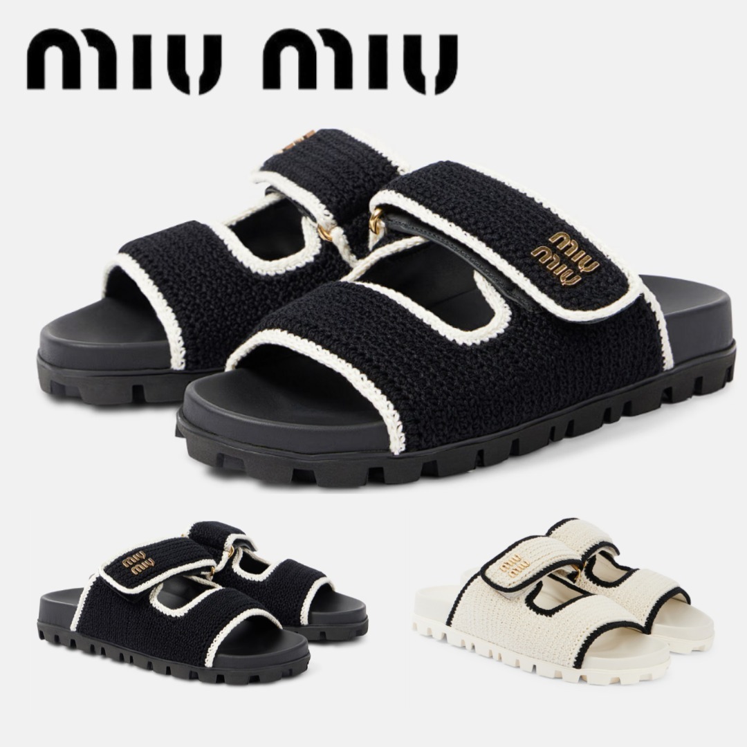 【MiuMiu】Crochet knit sandals ニットサンダル