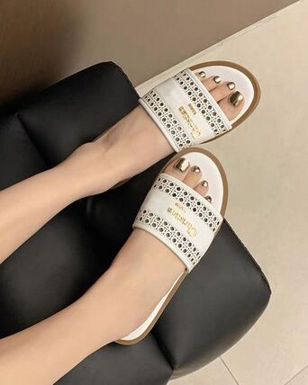 Dior D-Lane Slide サンダル ロゴ オープントゥ カジュアル