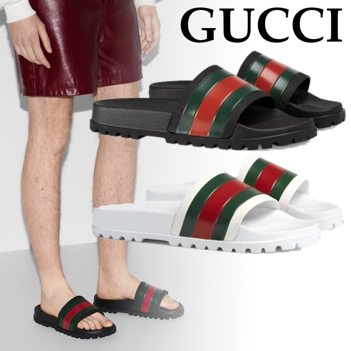 **GUCCI**　ラバーメンズ スライドサンダル