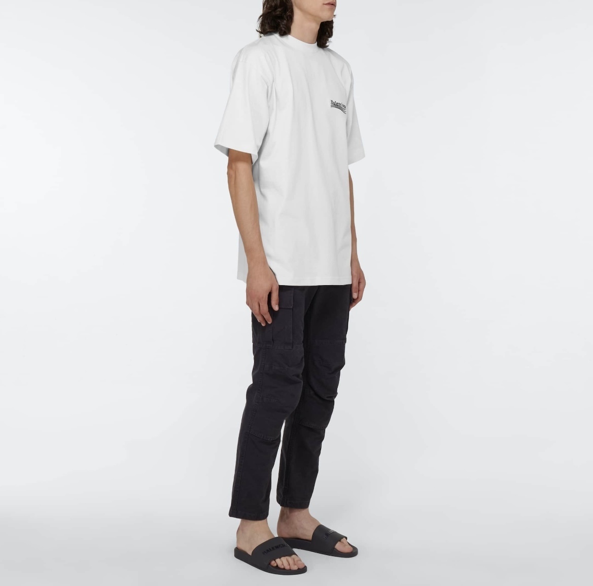 BALENCIAGA ロゴ ラバー サンダル 人気