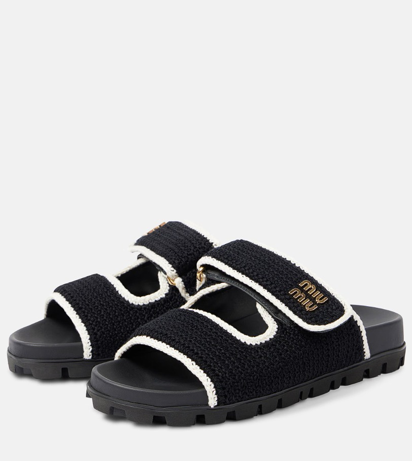 【MiuMiu】Crochet knit sandals ニットサンダル