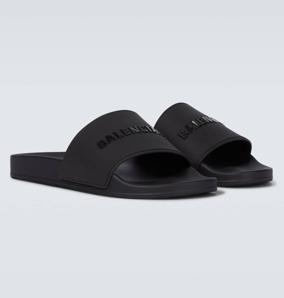 BALENCIAGA ロゴ ラバー サンダル 人気