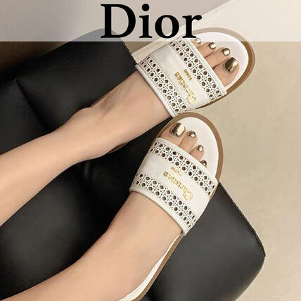 Dior D-Lane Slide サンダル ロゴ オープントゥ カジュアル