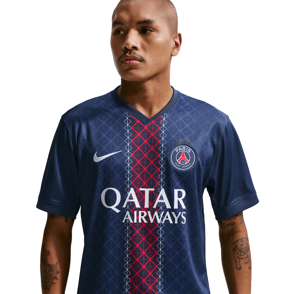 PSG ナイキ ホームスタジアムシャツ 2025-26 - 2026年欧州王者プリント