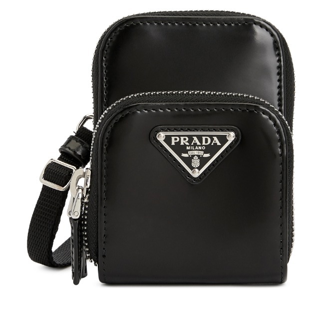 PRADA【関税/送料込】★BRUSHED LEATHER ミニクロスバッグ★