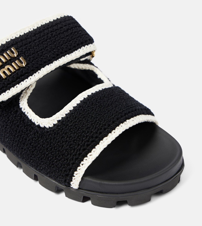 【MiuMiu】Crochet knit sandals ニットサンダル