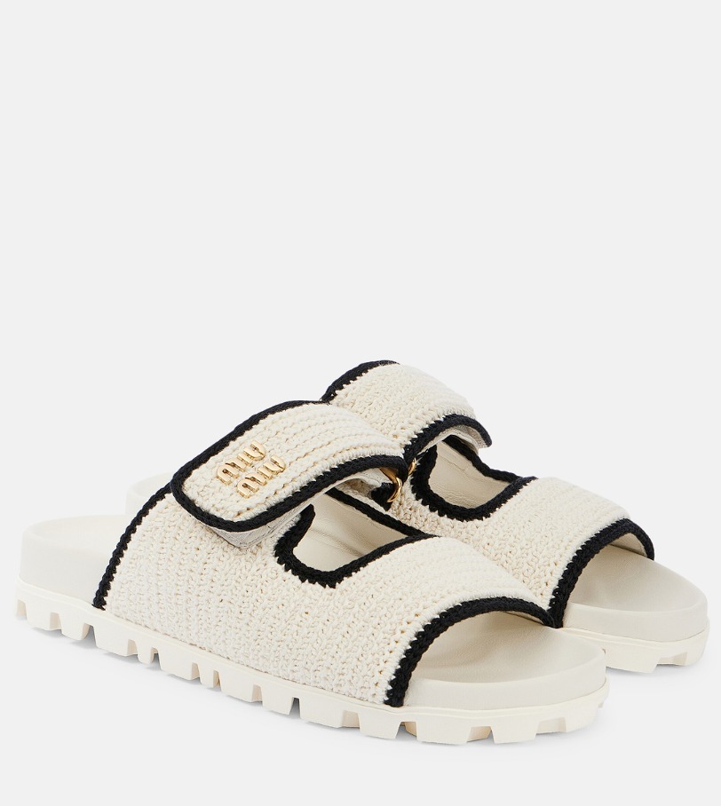 【MiuMiu】Crochet knit sandals ニットサンダル