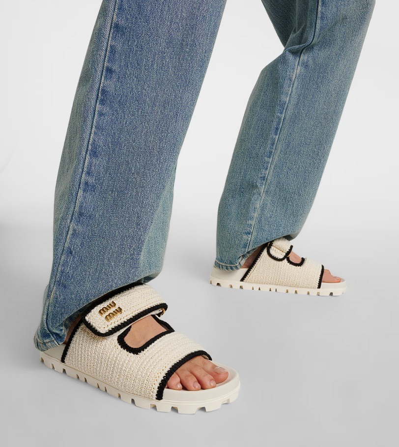 【MiuMiu】Crochet knit sandals ニットサンダル