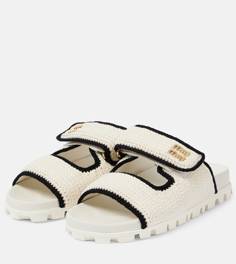 【MiuMiu】Crochet knit sandals ニットサンダル