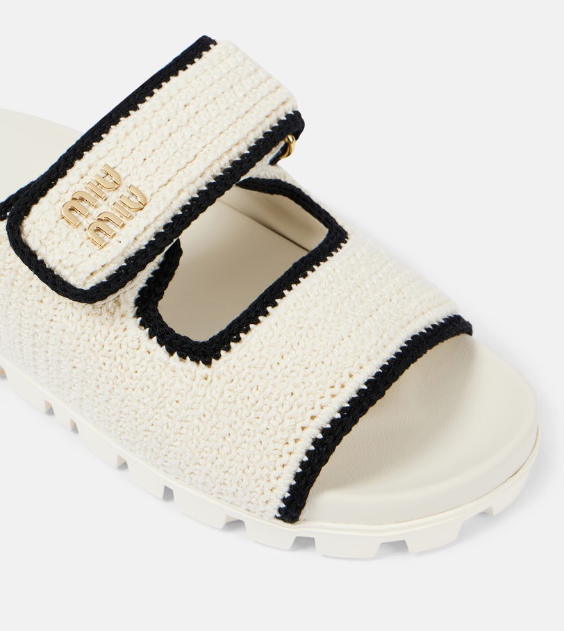 【MiuMiu】Crochet knit sandals ニットサンダル