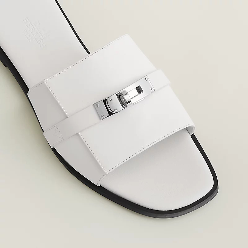 HERMES 新作 春夏 フラット サンダル 本革レザー ケリー Giulia