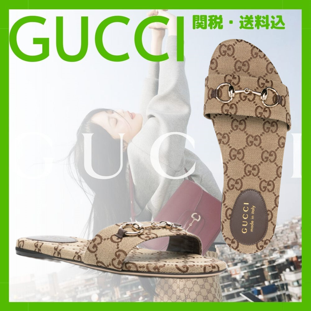 新作☆【GUCCI】GGファブリックサンダル