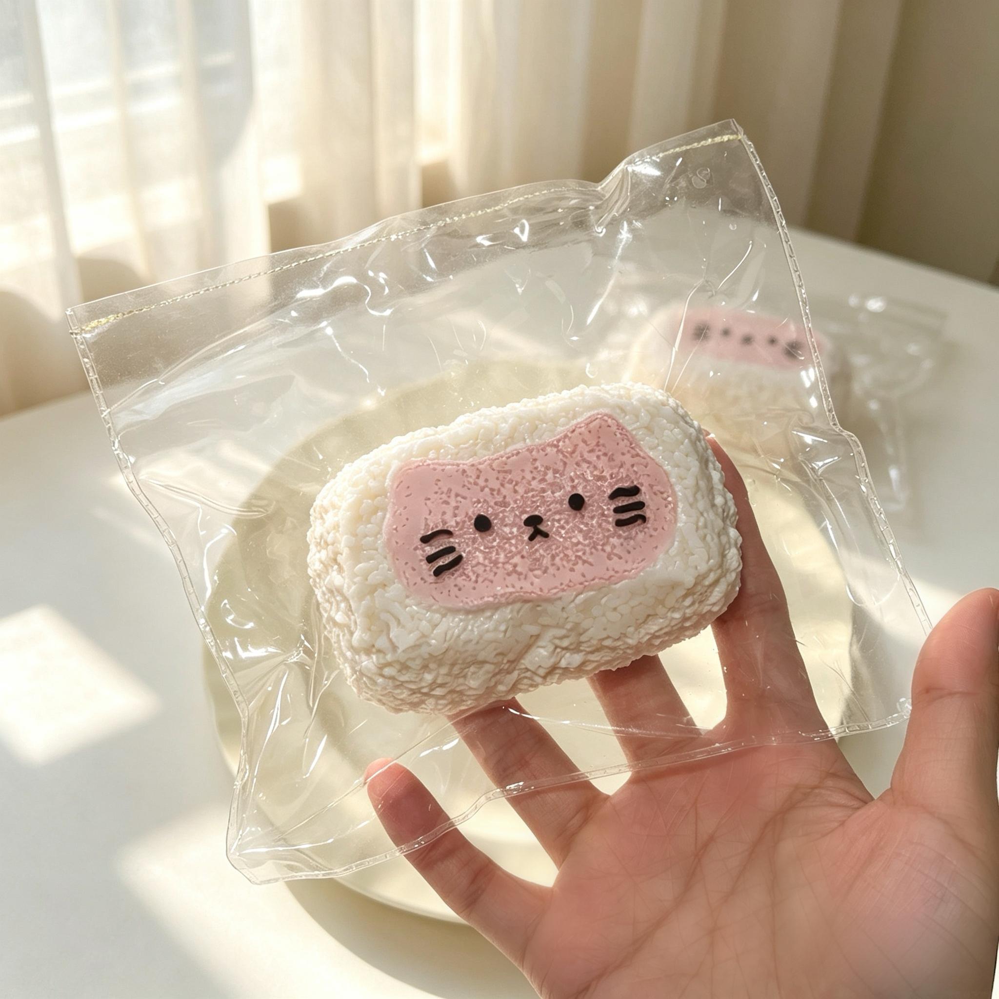 【ピーチキャットミルクレンガ】シリコン製のスローリバウンド式ストレス解消グッズ（スクイーズタイプ）