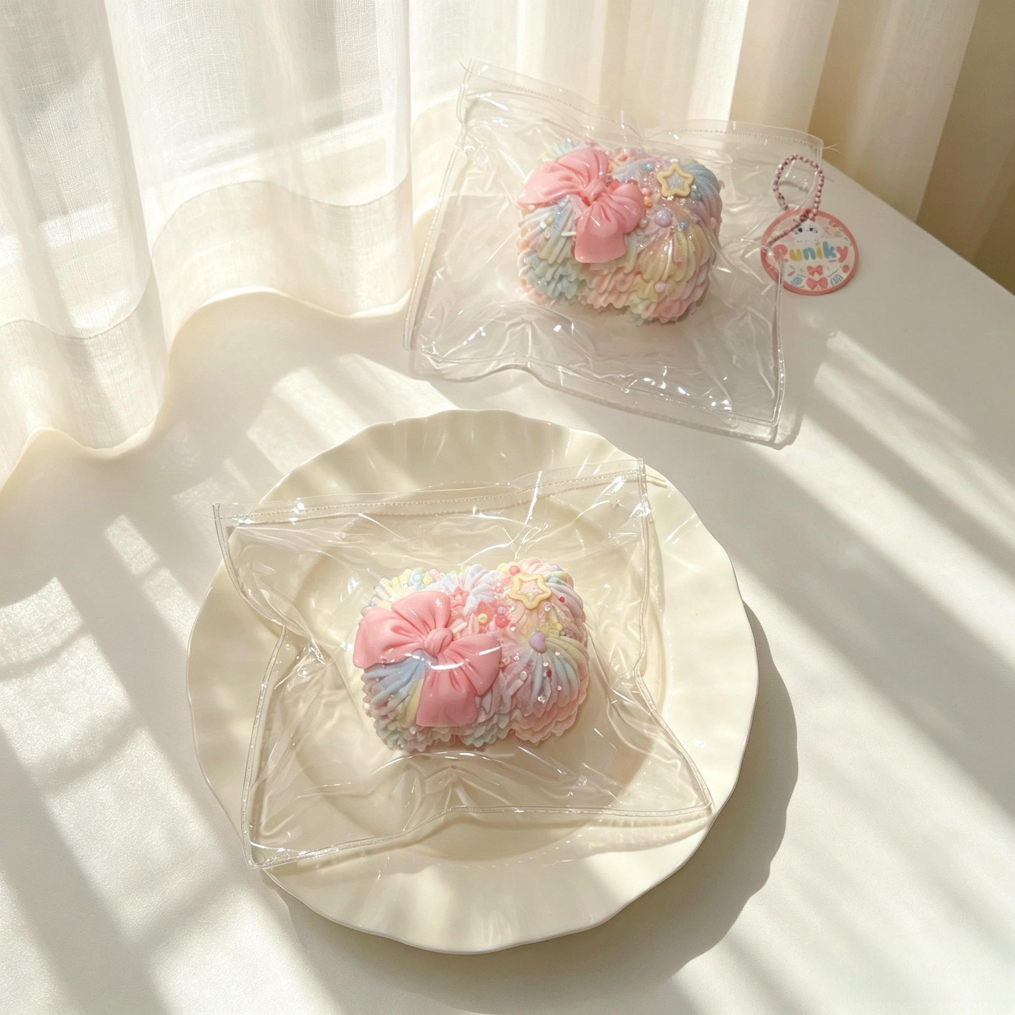 【クリームミルフィーユ】シリコン製のスローリバウンド式ストレス解消グッズ（スクイーズタイプ）