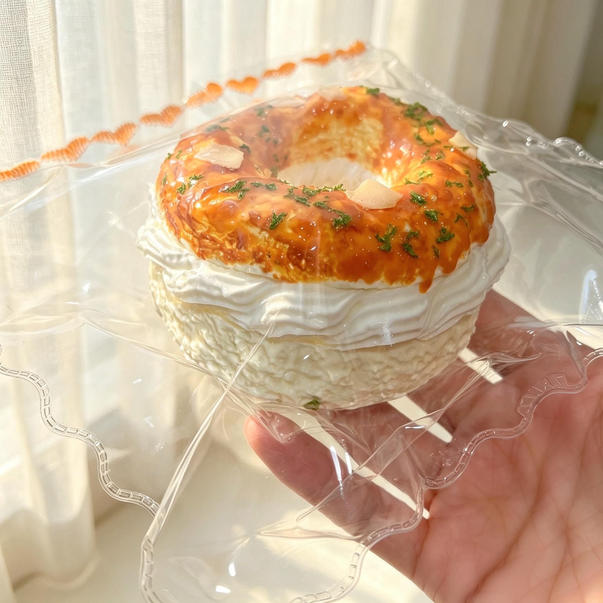 【キャラメルドーナツ】シリコン製のスローリバウンド式ストレス解消グッズ（スクイーズタイプ） 3