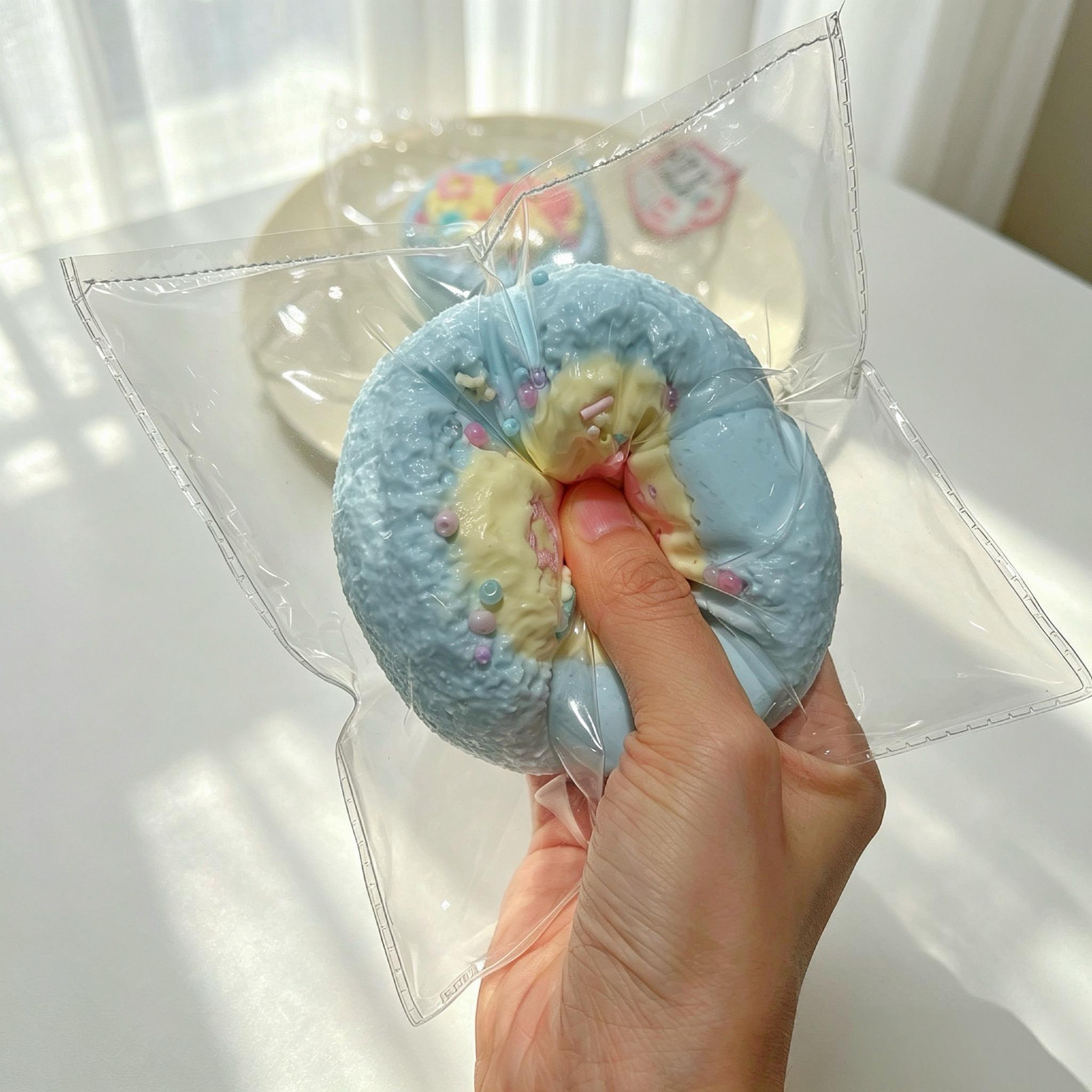 【塩バターケーキ】シリコン製のスローリバウンド式ストレス解消グッズ（スクイーズタイプ） 3