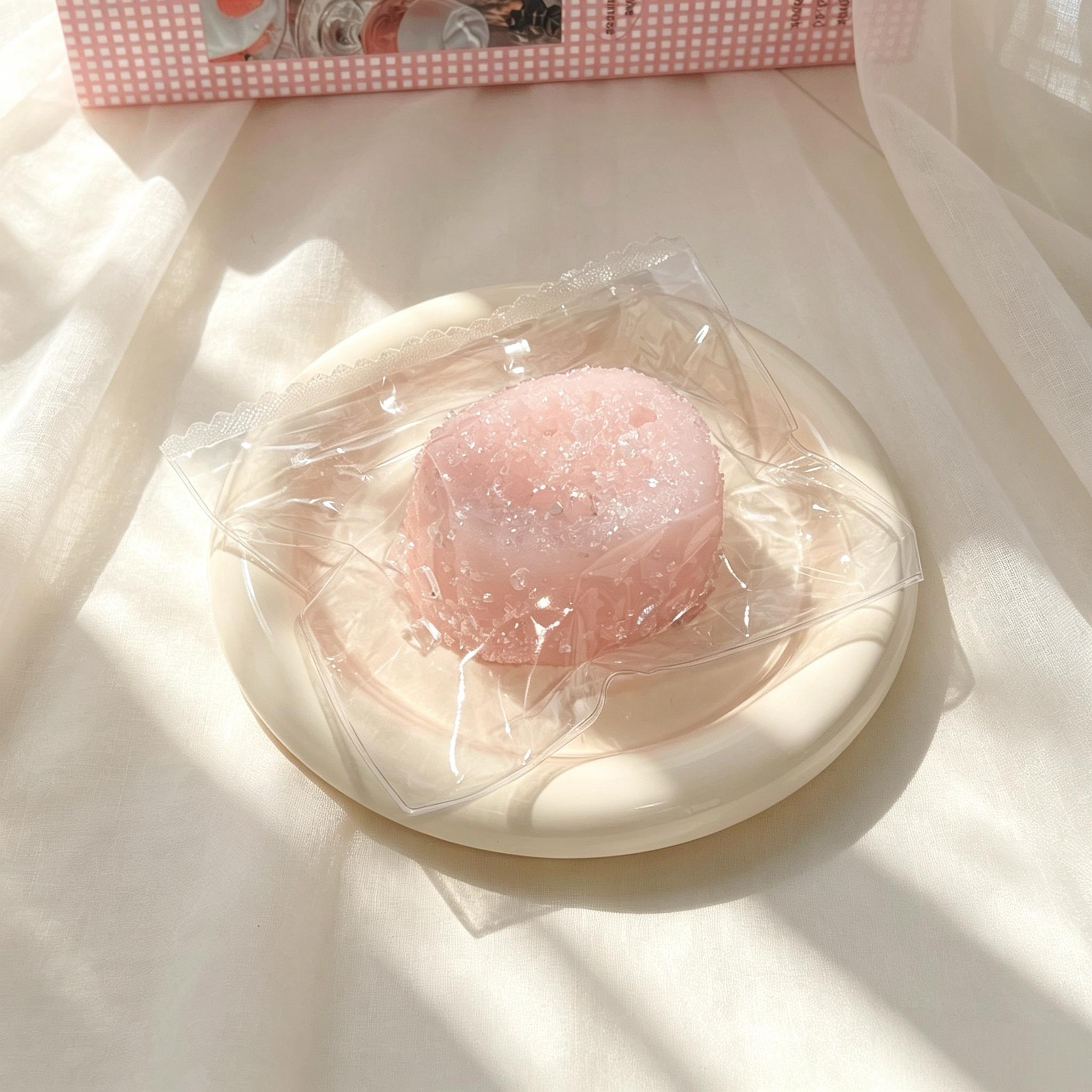 【ブルー食パン／ピンクせんべいクラッシュアイス】シリコン製のスローリバウンド式ストレス解消グッズ（スクイーズタイプ）