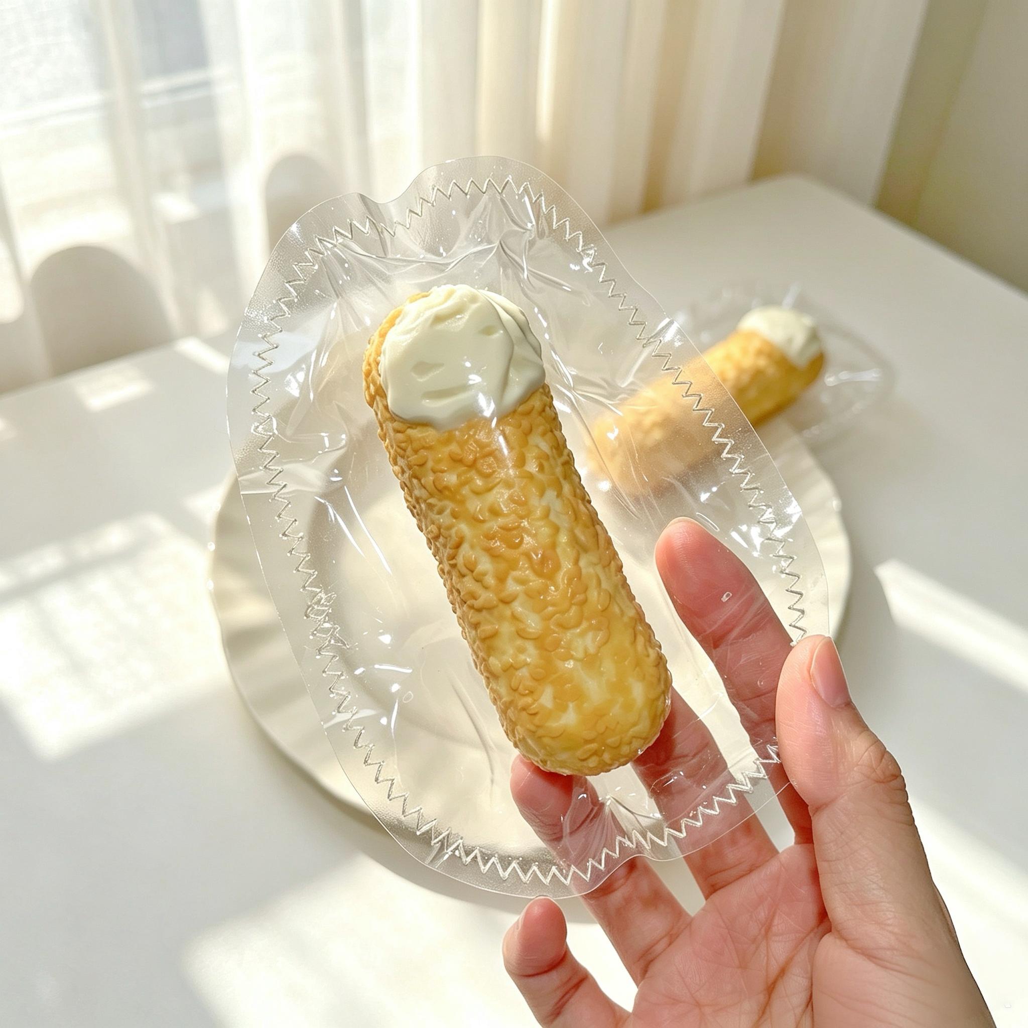 【クリームオーツバー】シリコン製のスローリバウンド式ストレス解消グッズ（スクイーズタイプ）