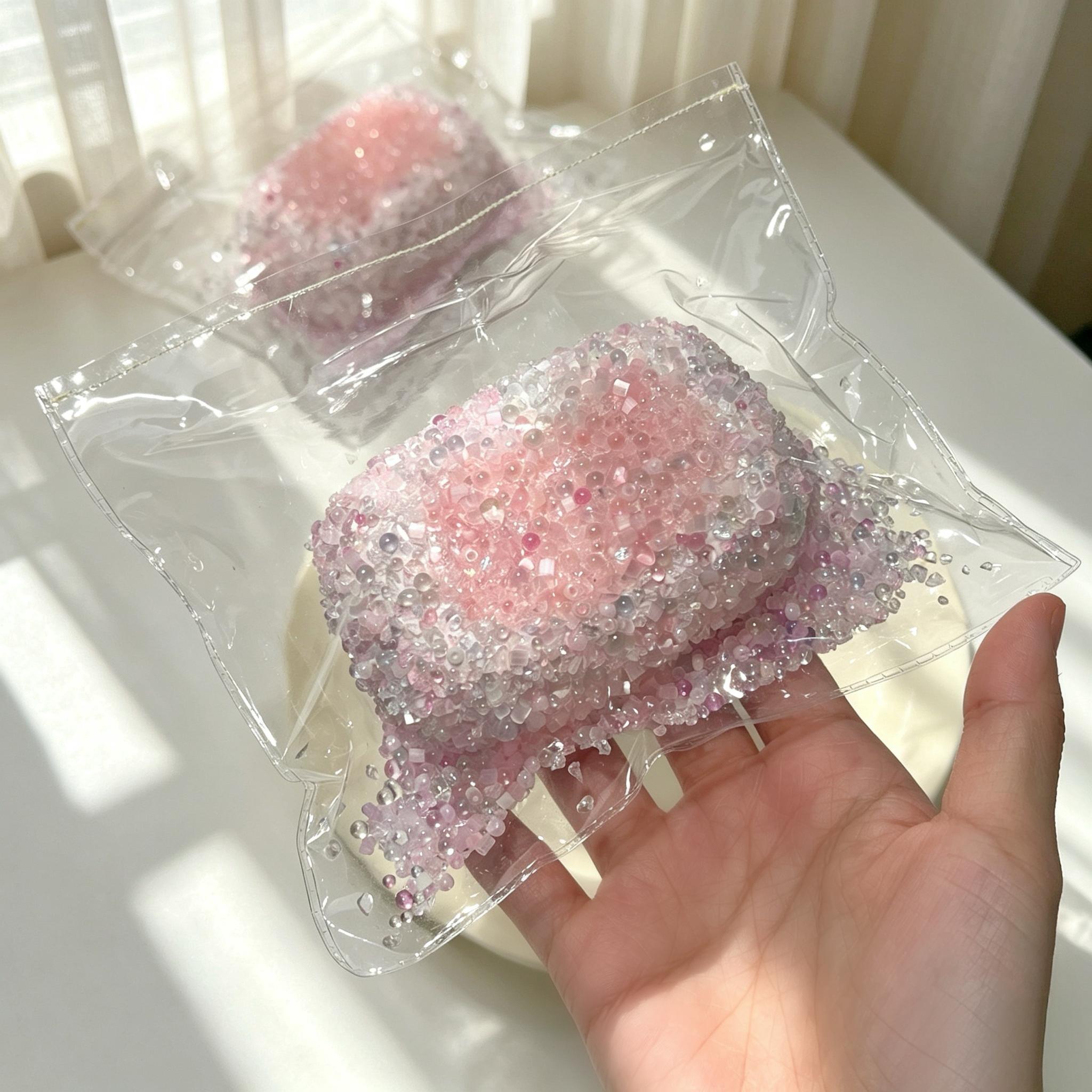 【ピーチクラッシュミルクレンガ】シリコン製のスローリバウンド式ストレス解消グッズ（スクイーズタイプ）