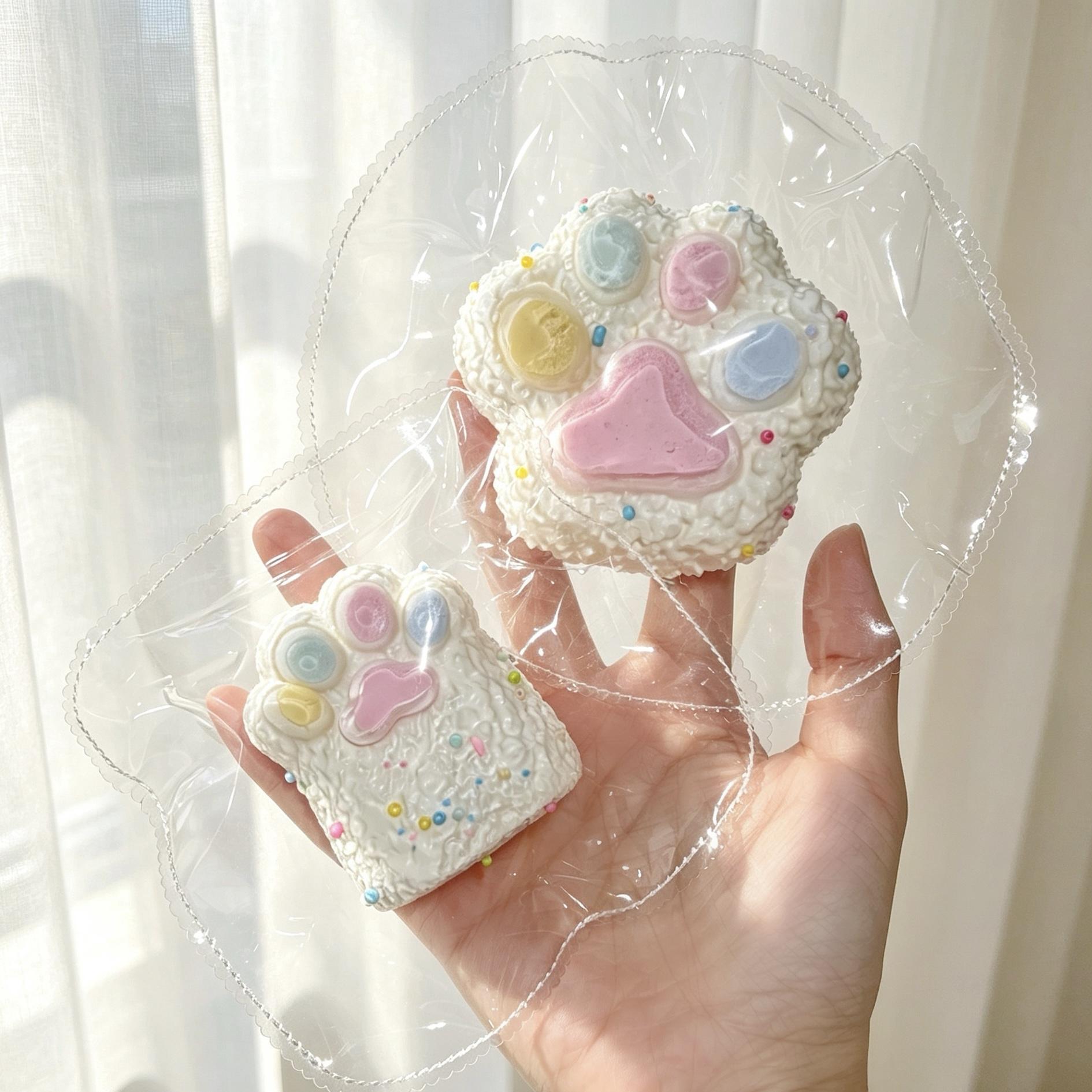 【米粒猫爪／食パン】シリコン製のスローリバウンド式ストレス解消グッズ（スクイーズタイプ） 4
