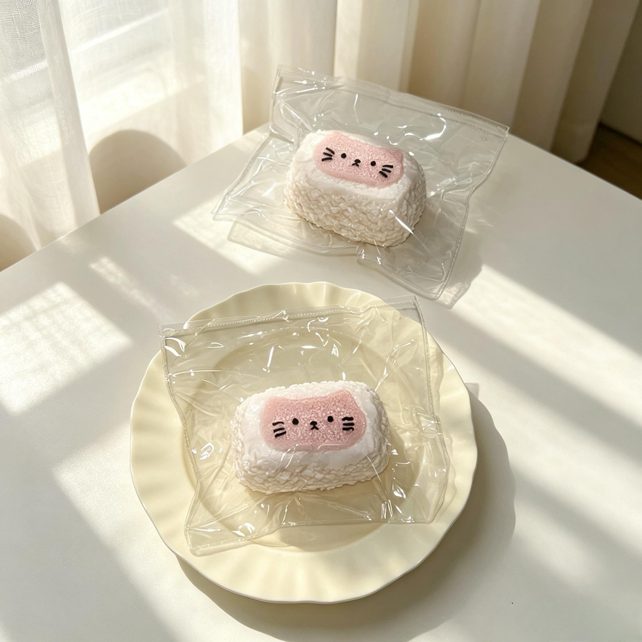 【ピーチキャットミルクレンガ】シリコン製のスローリバウンド式ストレス解消グッズ（スクイーズタイプ） 3