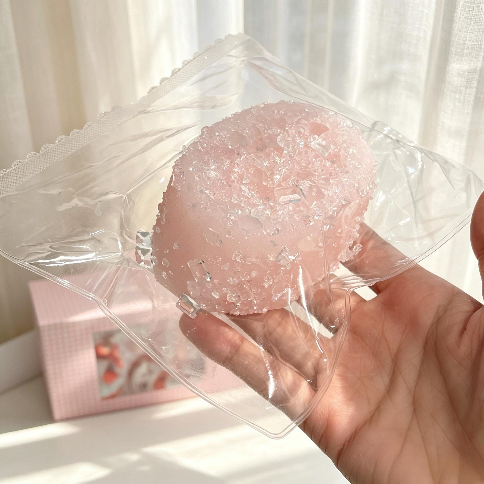 【ブルー食パン／ピンクせんべいクラッシュアイス】シリコン製のスローリバウンド式ストレス解消グッズ（スクイーズタイプ） 5