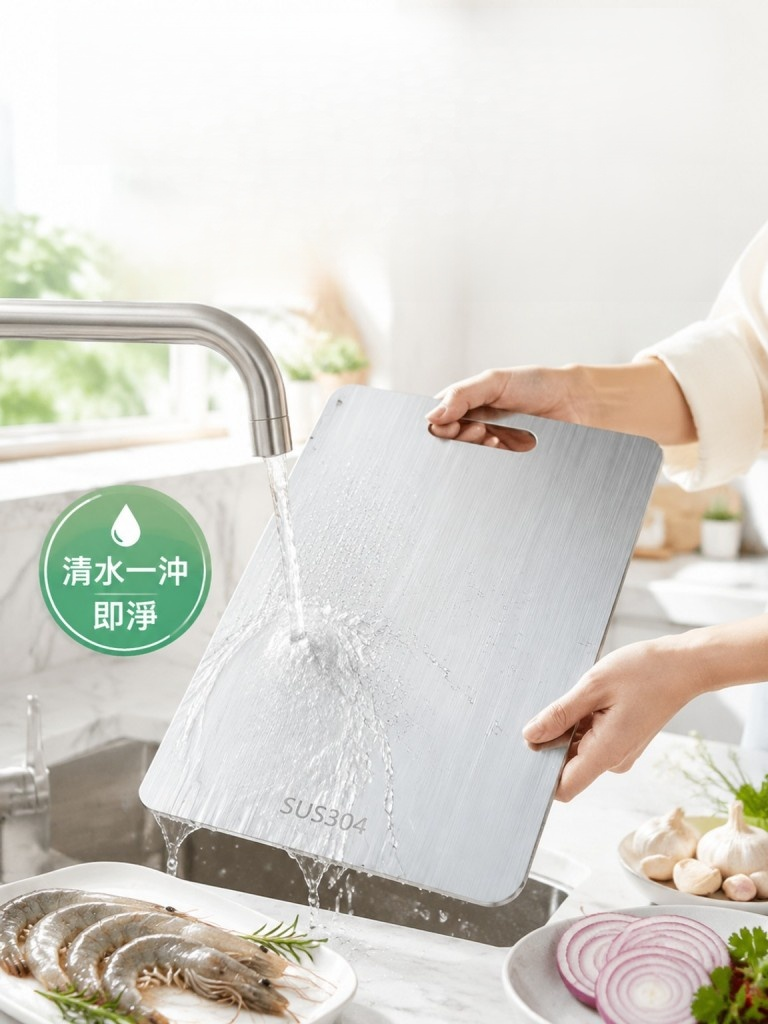 德國SUS304不鏽鋼防滑加厚抗菌菜板