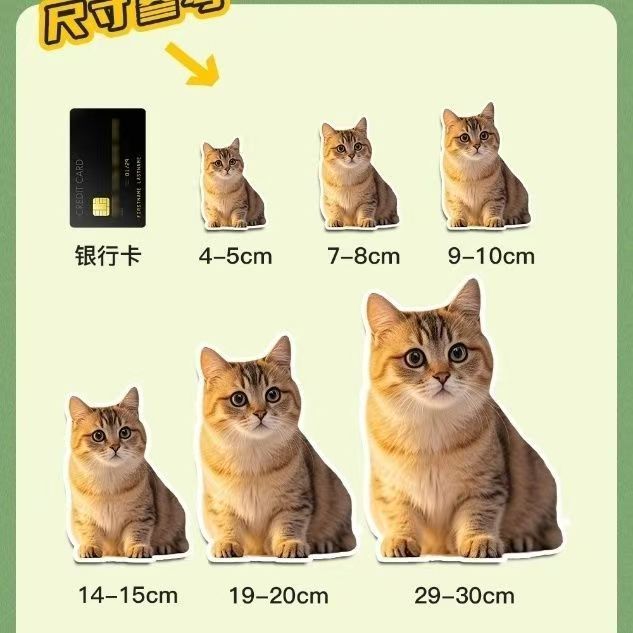 新款磁吸冰箱贴猫咪小狗宠物定制可爱diy照片人物订做定制文创