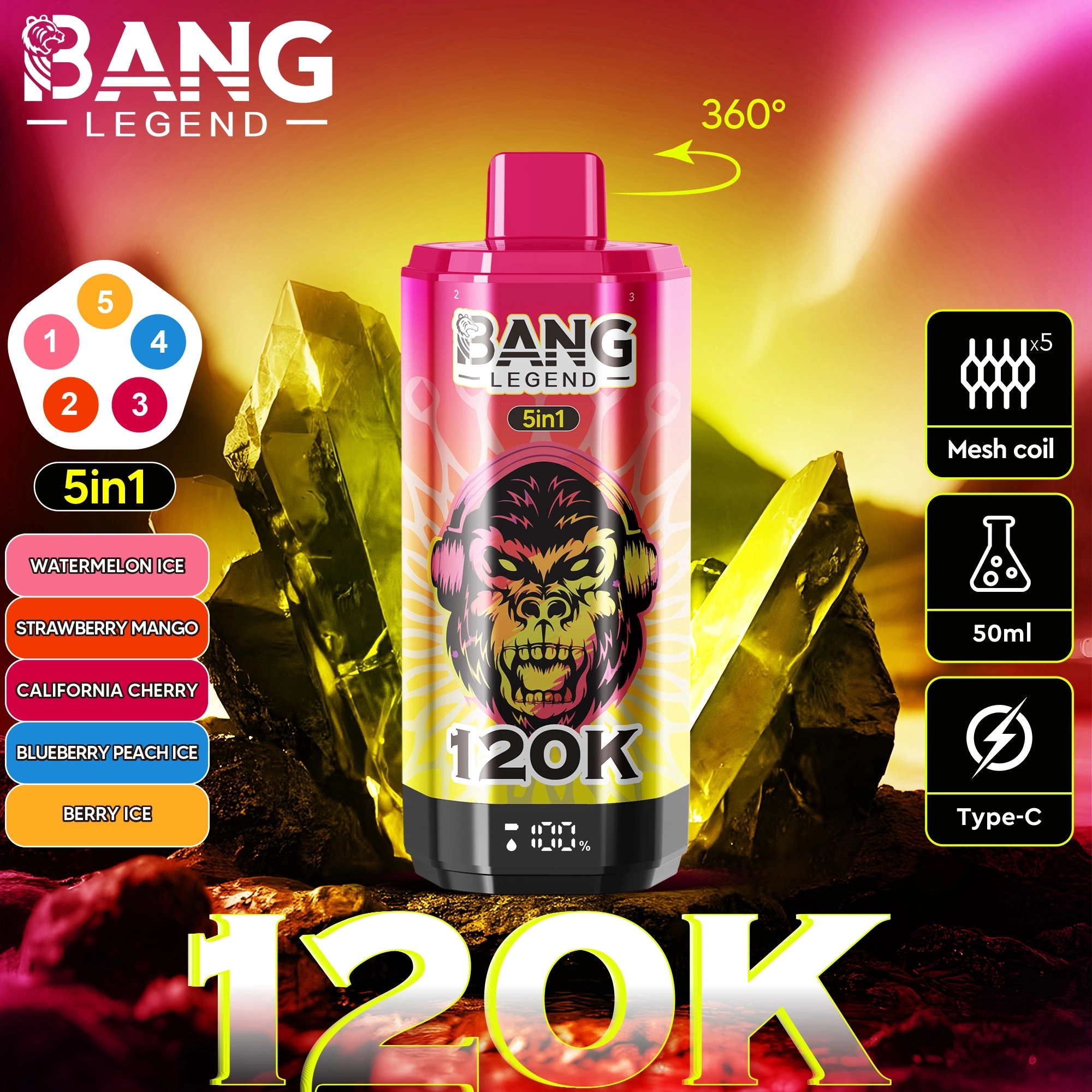 Bang Disposable Vape 120,000 Puffs（120Kパフ）