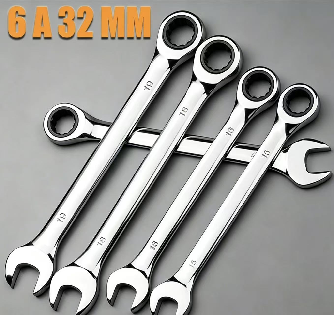 Chave de parafuso com cabeça flexível, conjunto de duas pontas, sistema métrico, para reparação de veículos, chave de parafuso com engrenagem mecânica, ferramenta mecânica, ferramenta mecânica