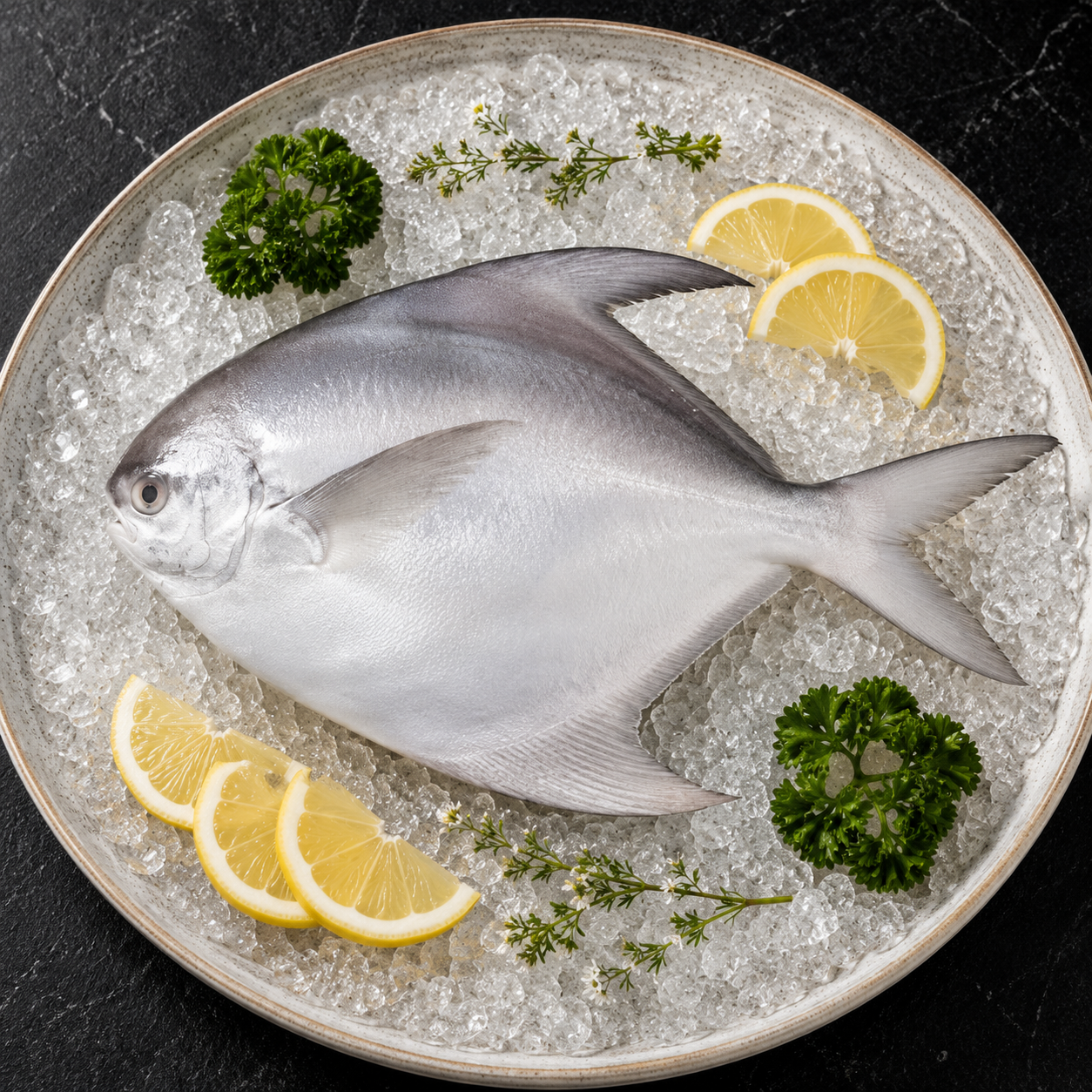 Fresh Whole White Pomfret