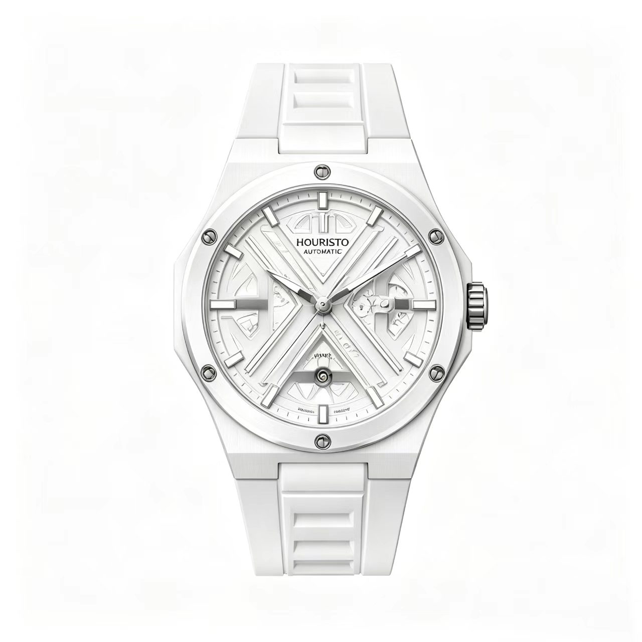 GELATU 6006 Men's Automatic Skeleton Mechanical Watch - Luxury Sports Style with Silicone Strap