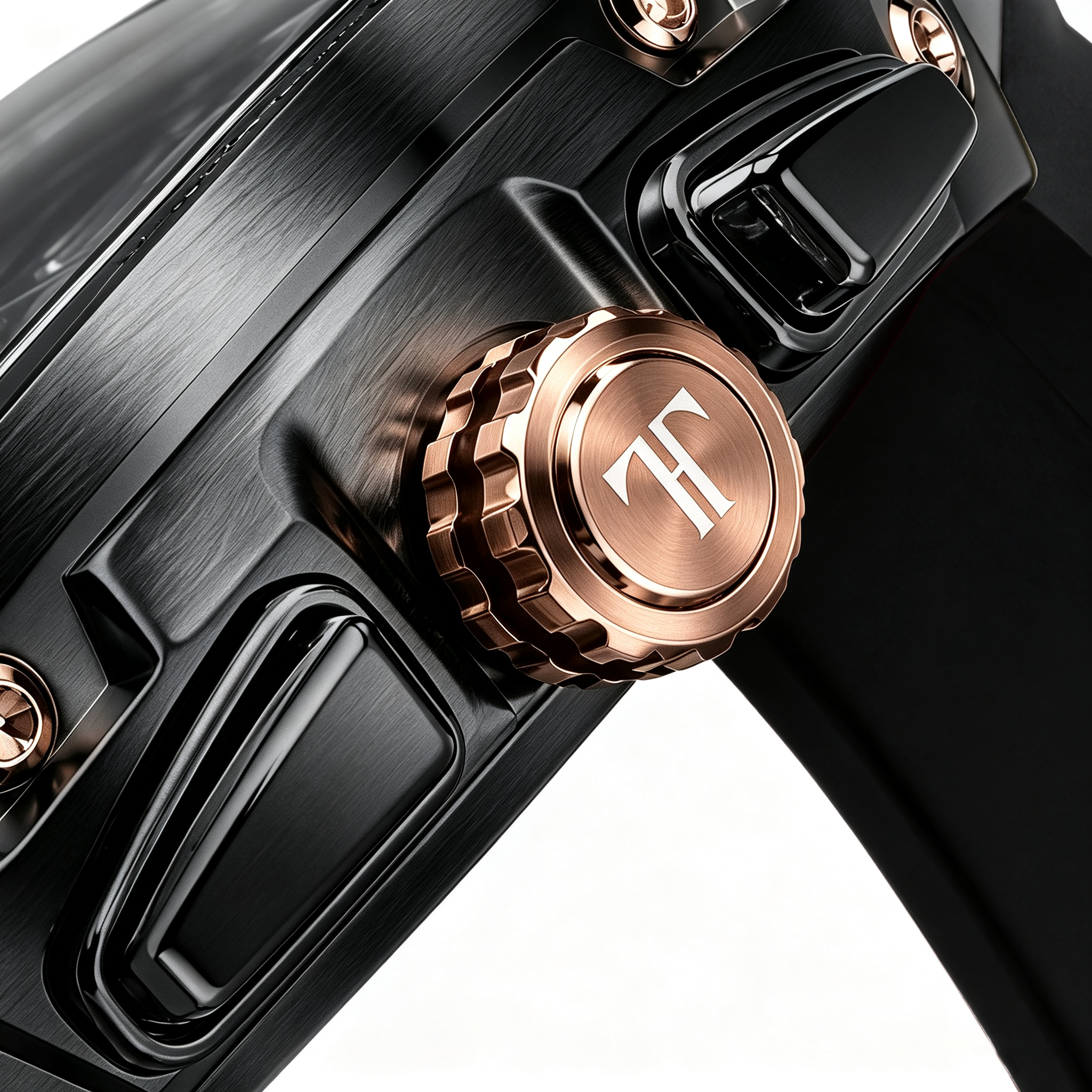 HOURISTO Chronograph Watch - Skeleton Dial Moon Phase Waterproof Sport Watch
