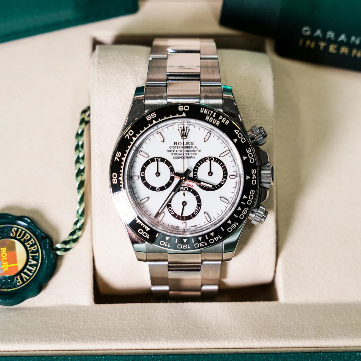 德国----【Begrenzte Stückzahl – Nur solange der Vorrat reich】Cosmograph Daytona Oyster, 40 mm, Edelstahl Oystersteel Referenz 126500LN（m126500ln-0001）
