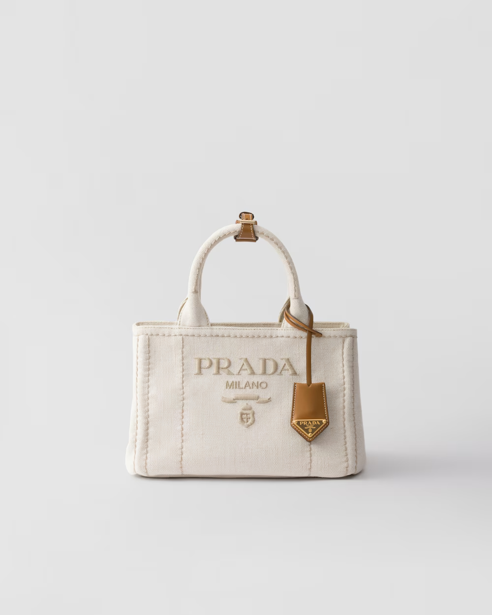 【今季注目★】PRADAスモール コットンキャンバス ハンドバッグ