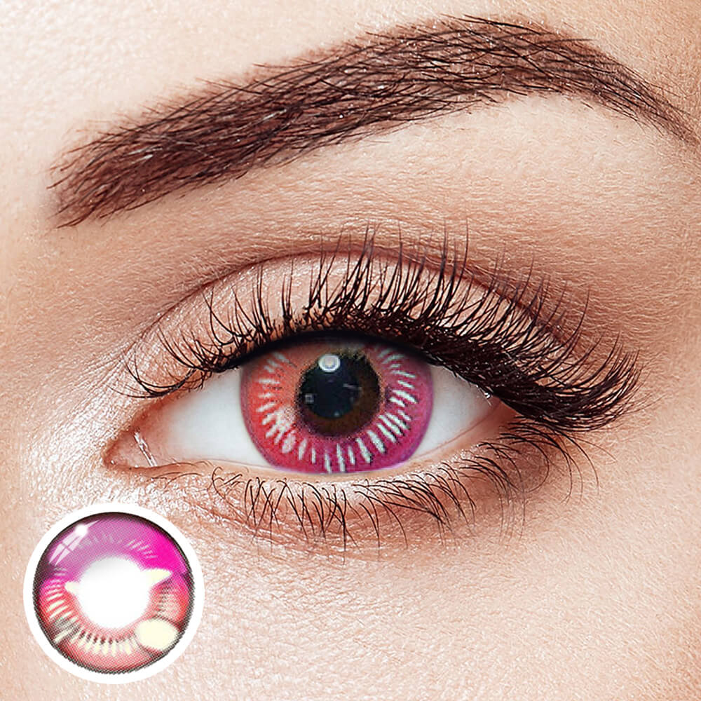 [Cosplay] Anime Purple Red - 2 Lenses - Half Year