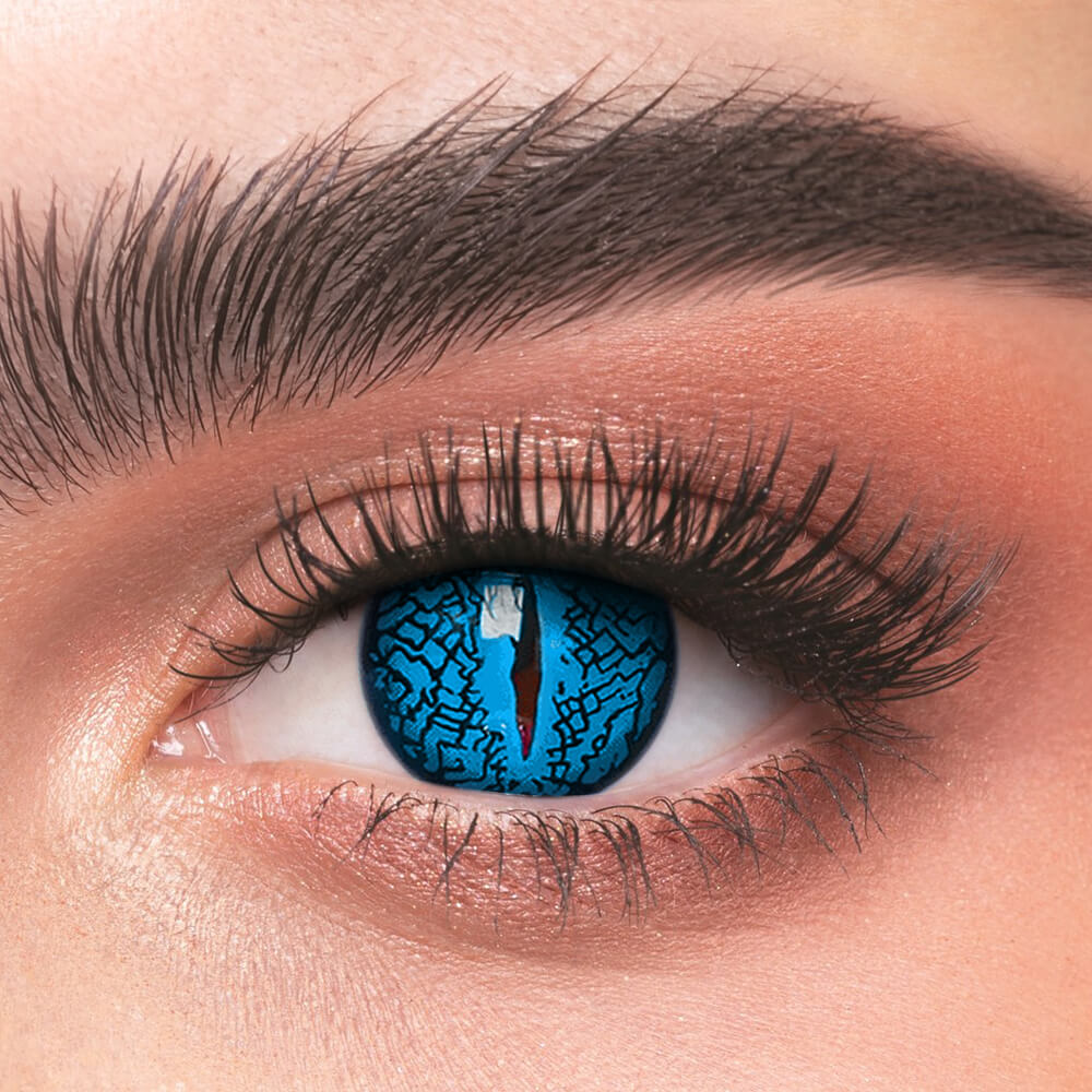 [Cosplay] Lizard Eye Aqua Blue - 2 Lenses - Half Year