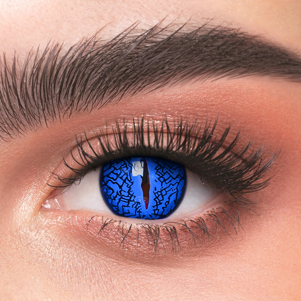 [Cosplay] Lizard Eye Dark Blue - 2 Lenses - Half Year