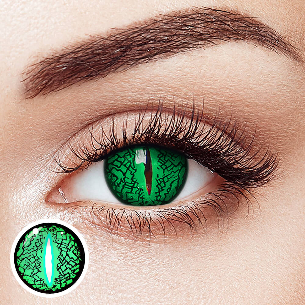 [Cosplay] Lizard Eye Green - 2 Lenses - Half Year