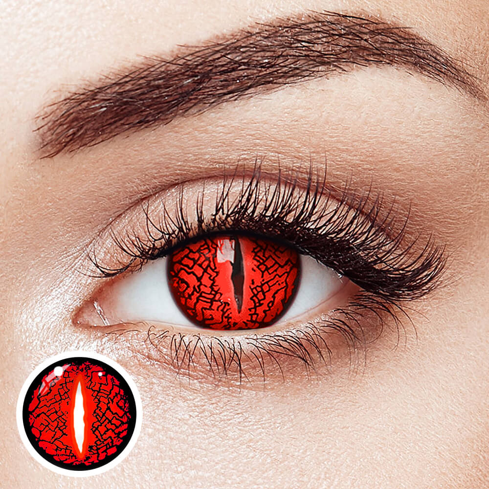 [Cosplay] Lizard Eye Red - 2 Lenses - Half Year