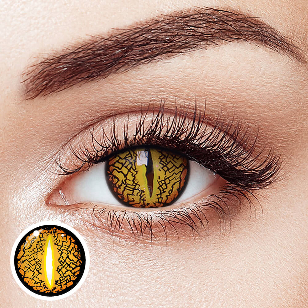 [Cosplay] Lizard Eye Yellow - 2 Lenses - Half Year