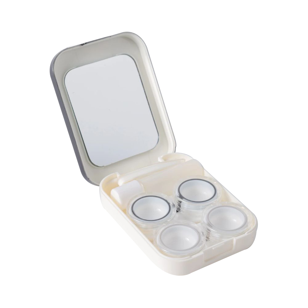 2 Pair Black Snow Contact Lens Case