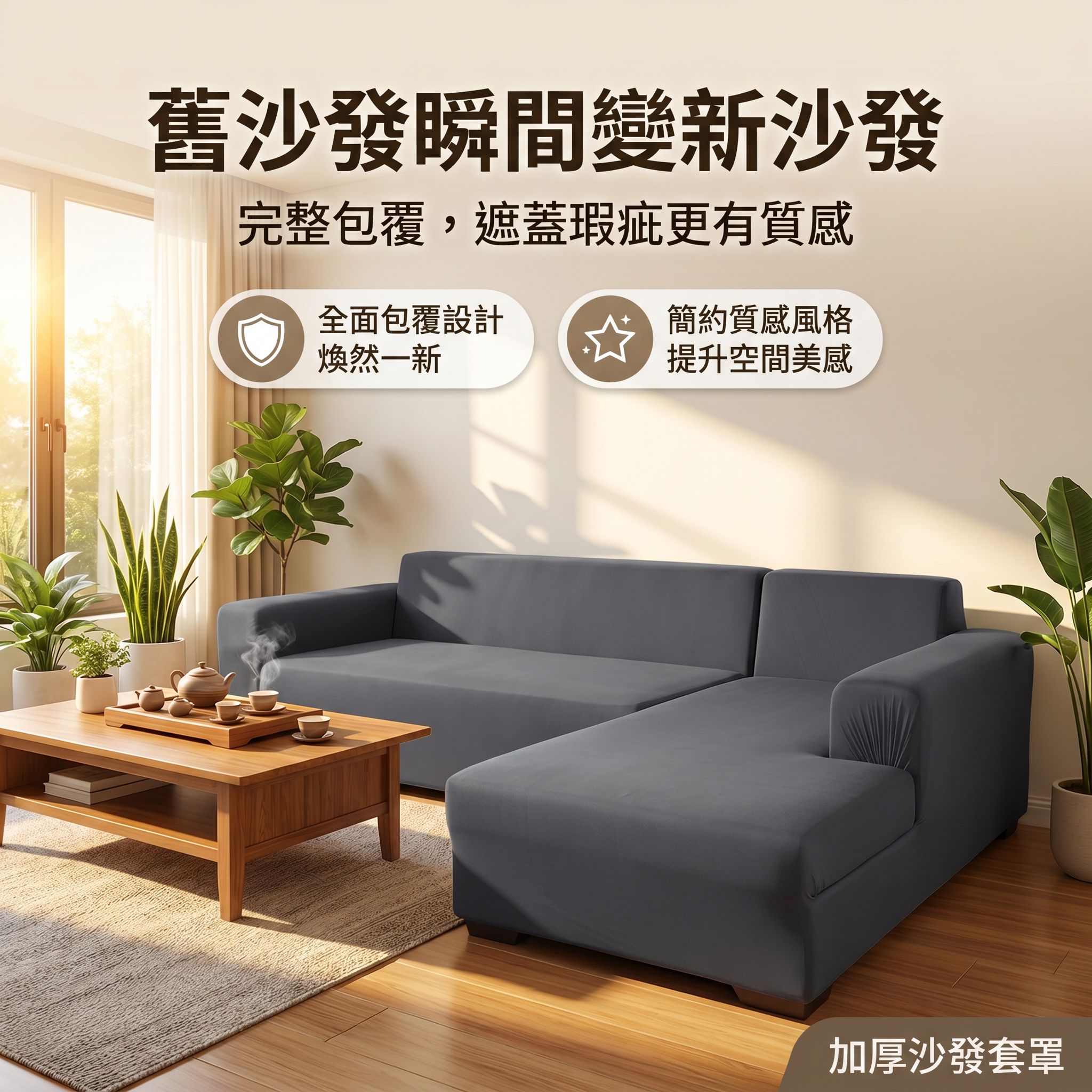 彈力加厚沙發罩 多功能沙發套罩 組合型皮墊布藝保護套