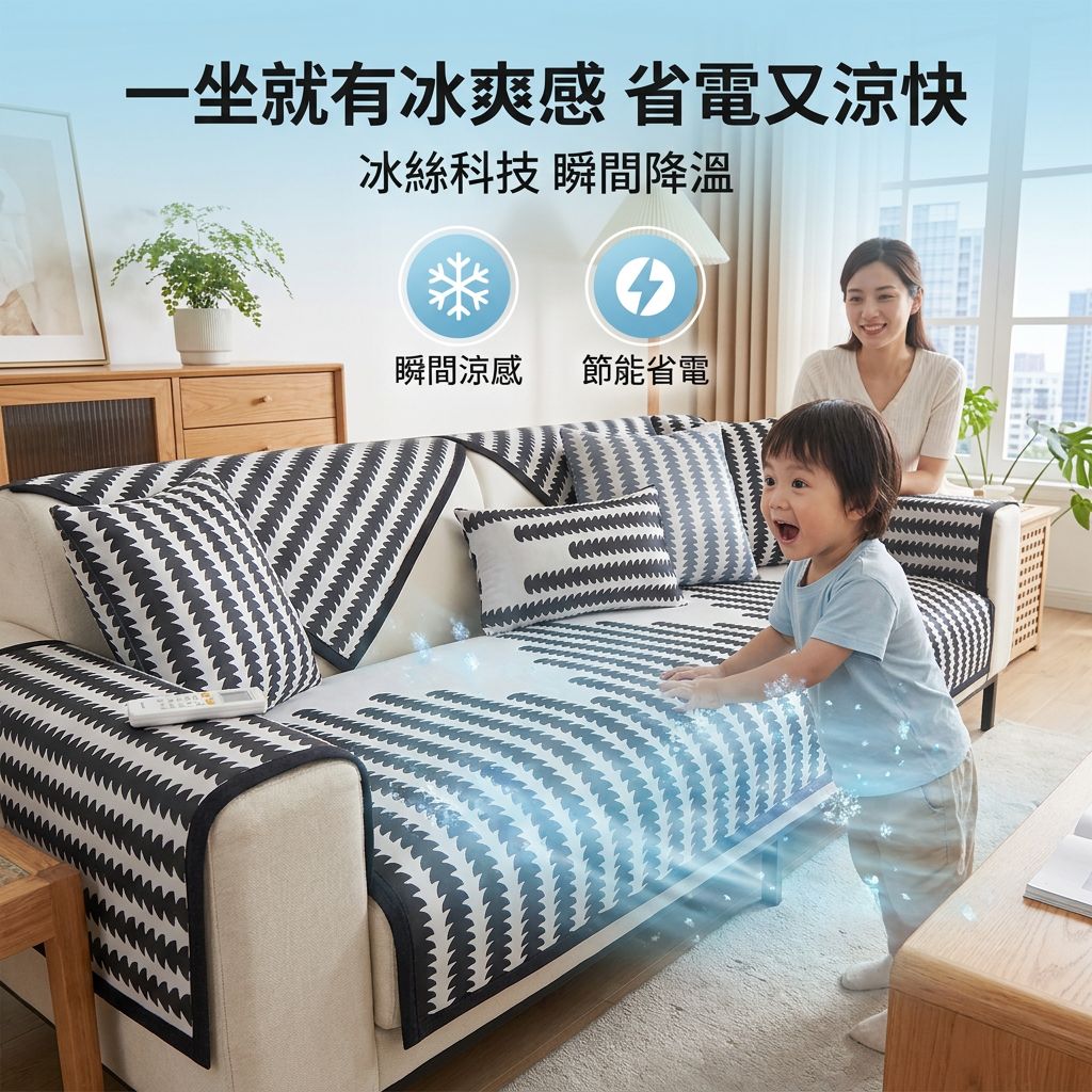 夏季涼感防滑沙發蓋布