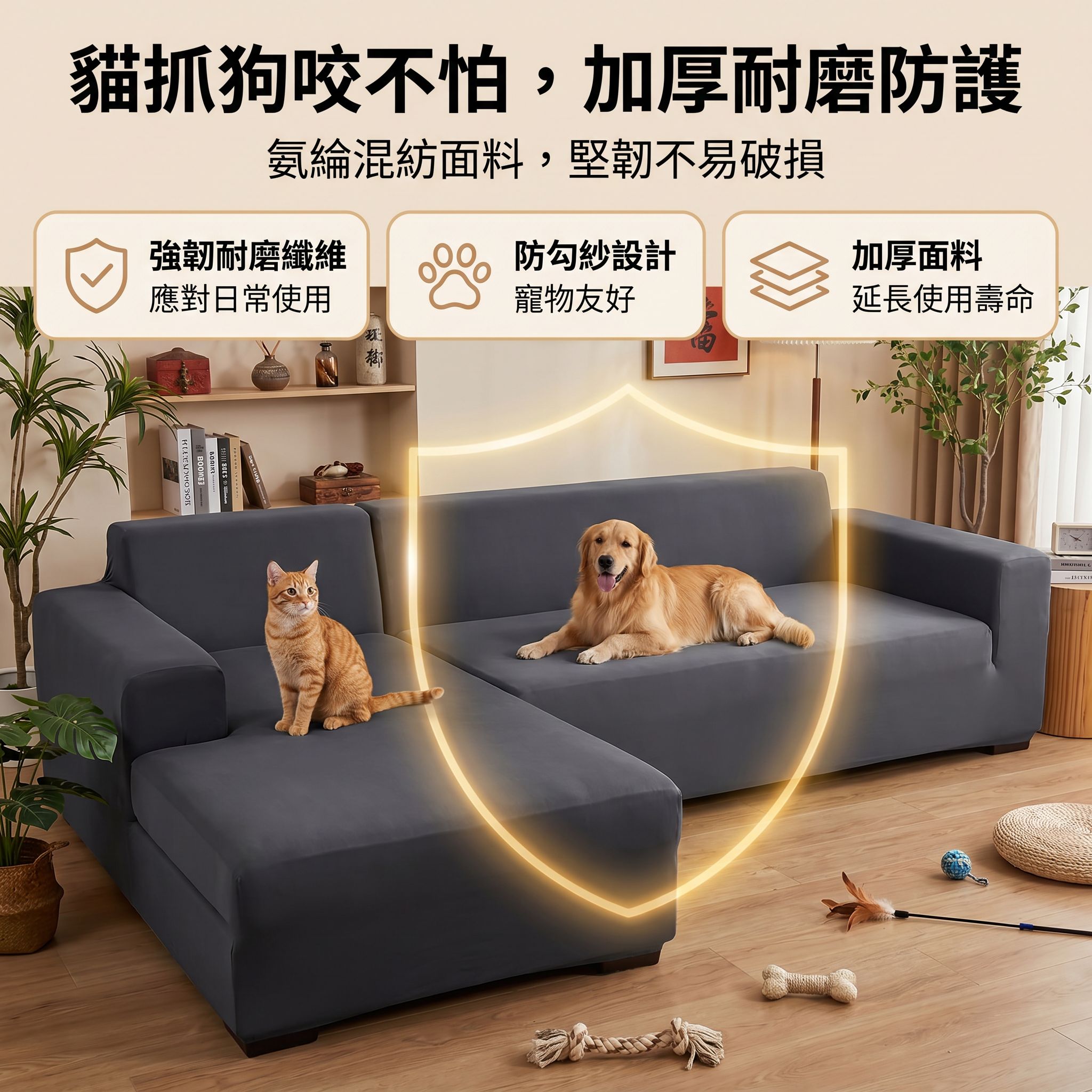 彈力加厚沙發罩 多功能沙發套罩 組合型皮墊布藝保護套
