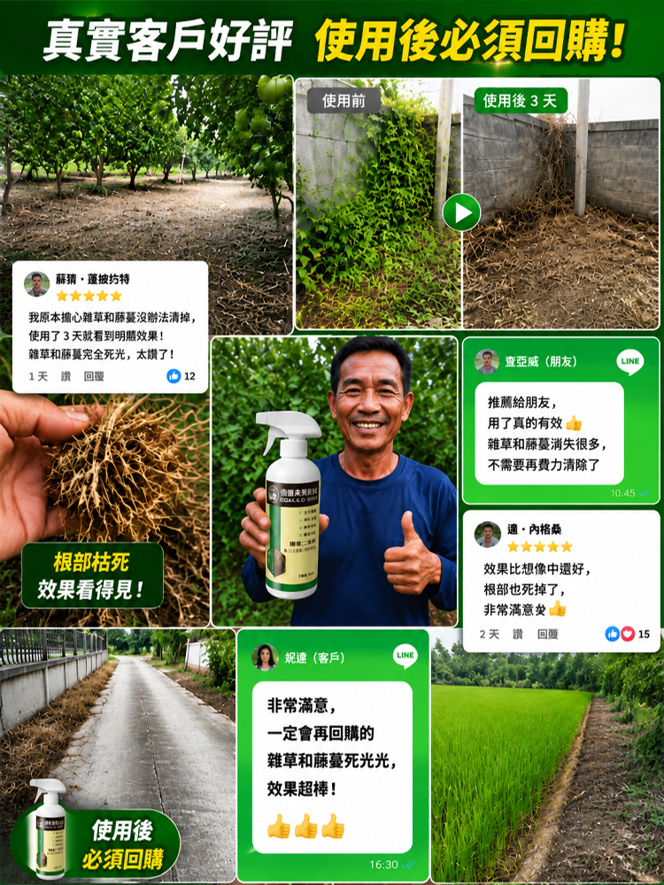 【連根滅】雜草雜竹抑制噴劑