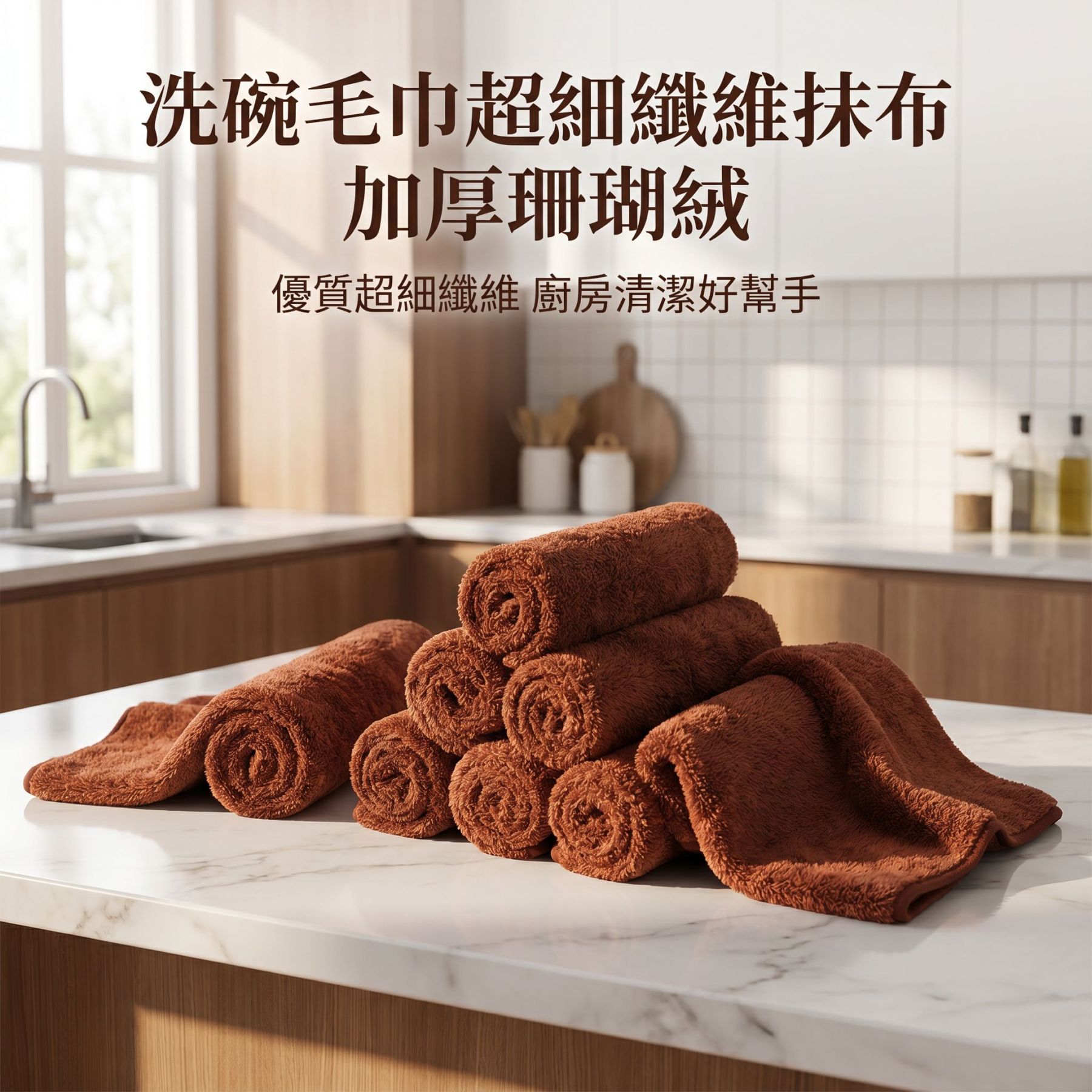 加厚珊瑚絨清潔抹布廚房吸水擦桌小毛巾